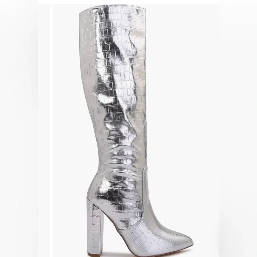BERNESS Aster Croc Embossed Boot
